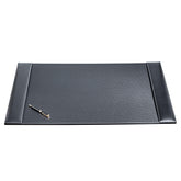 Rustic (Onyx) Black Leather Desk Pad, 34 x 20
